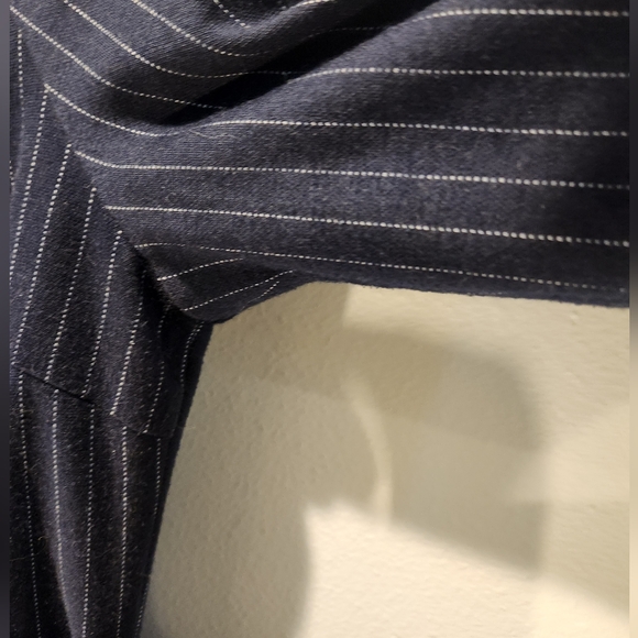 Gretchen Scott Designs Navy Pinstripe Dress Size M - Picture 5 of 10